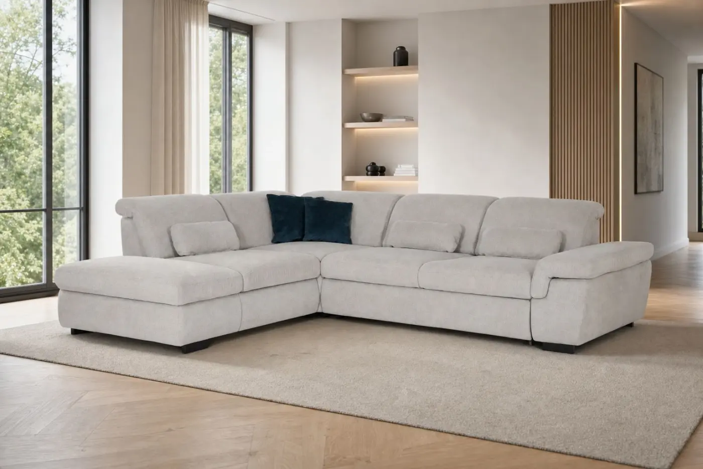 Wohnlandschaft couchliebe. LS300818 ecru mit Zusatzfunktionen