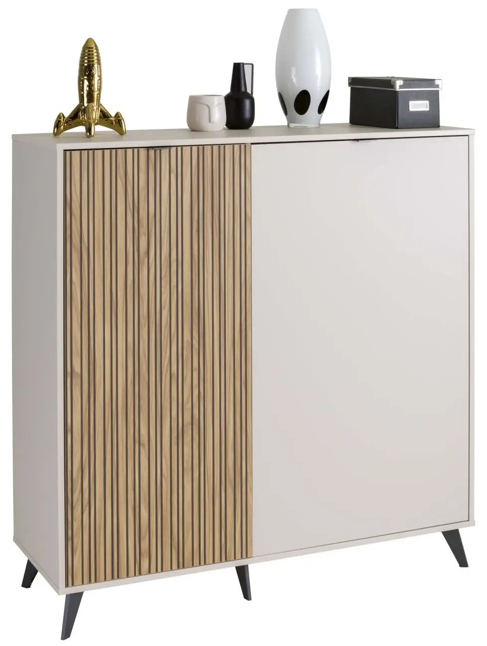 Highboard Ilago cashmere/strippedwood