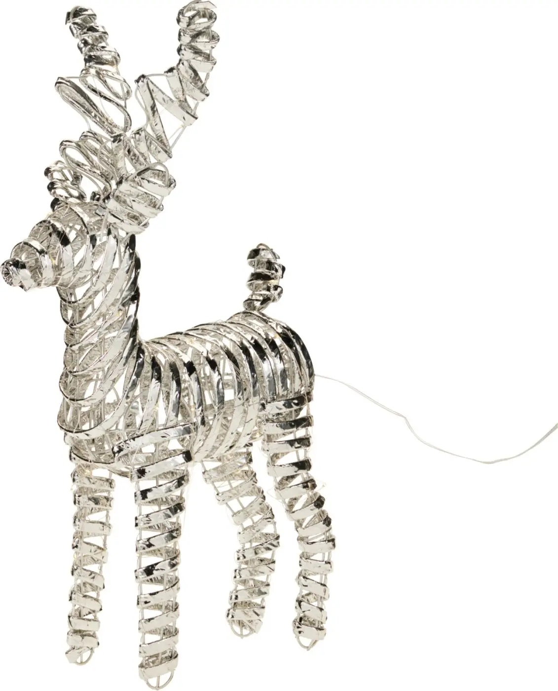 LED Rentier silber ca. 37 cm