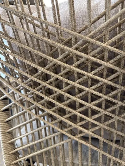 Gartenstuhl mit Ropegeflecht beige