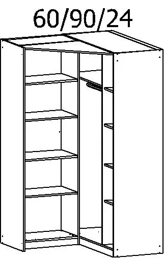 Eckschrank Celle 2-türig weiß