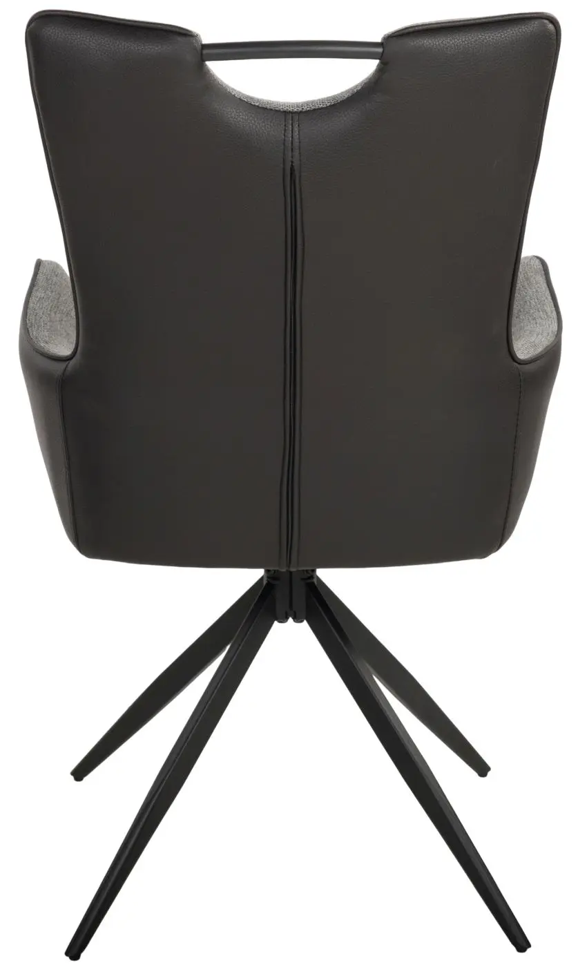 Armlehnstuhl Valeria Microfaser schwarz