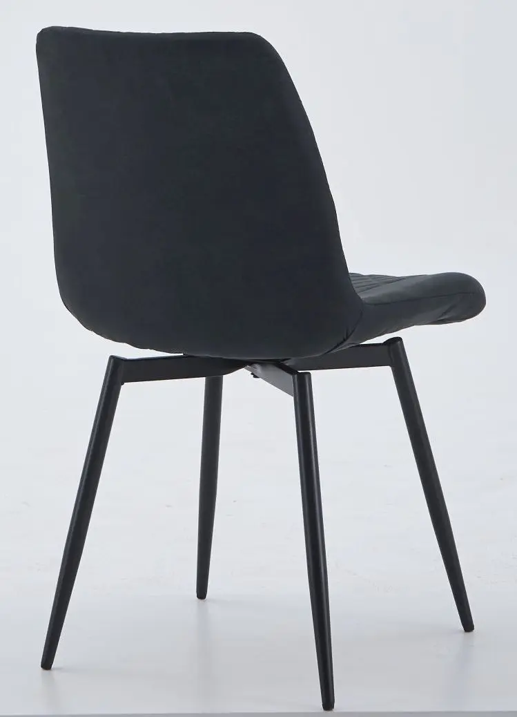 Polsterstuhl Amara Microfaser schwarz