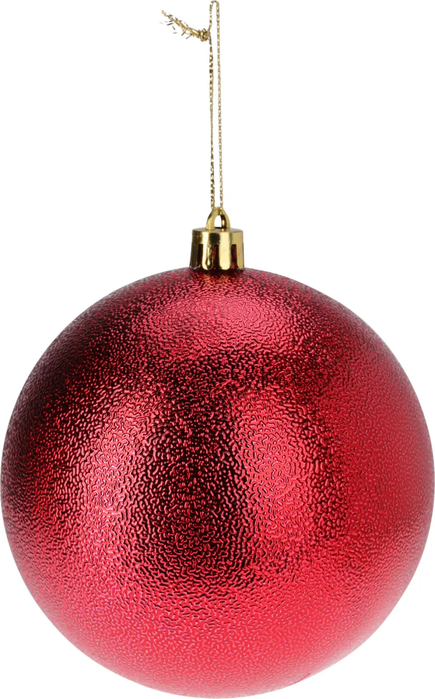 Weihnachtskugel 12 cm rot