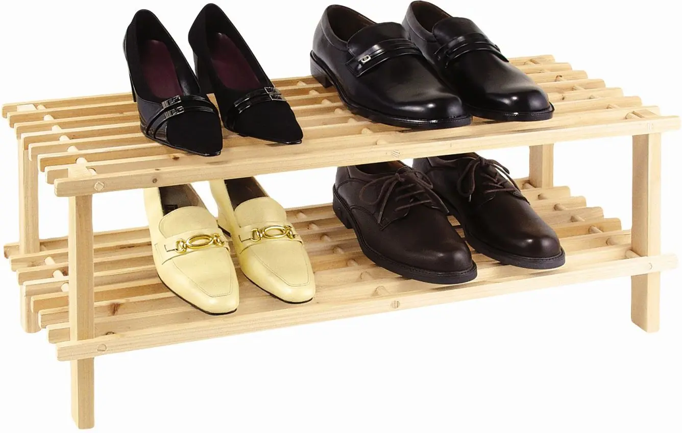 Schuhregal mit zwei Ebenen