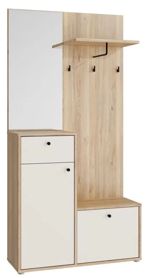 Kompaktgarderobe Kendray Mauvella Eiche/sand