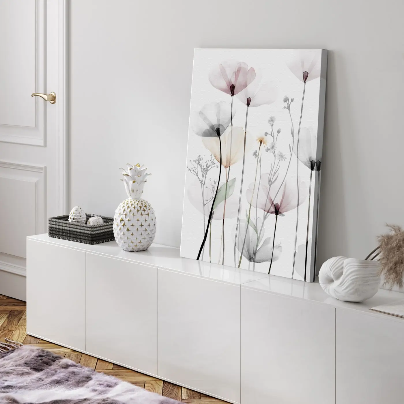 Leinwandbild Modern Poppy 60 x 80 cm