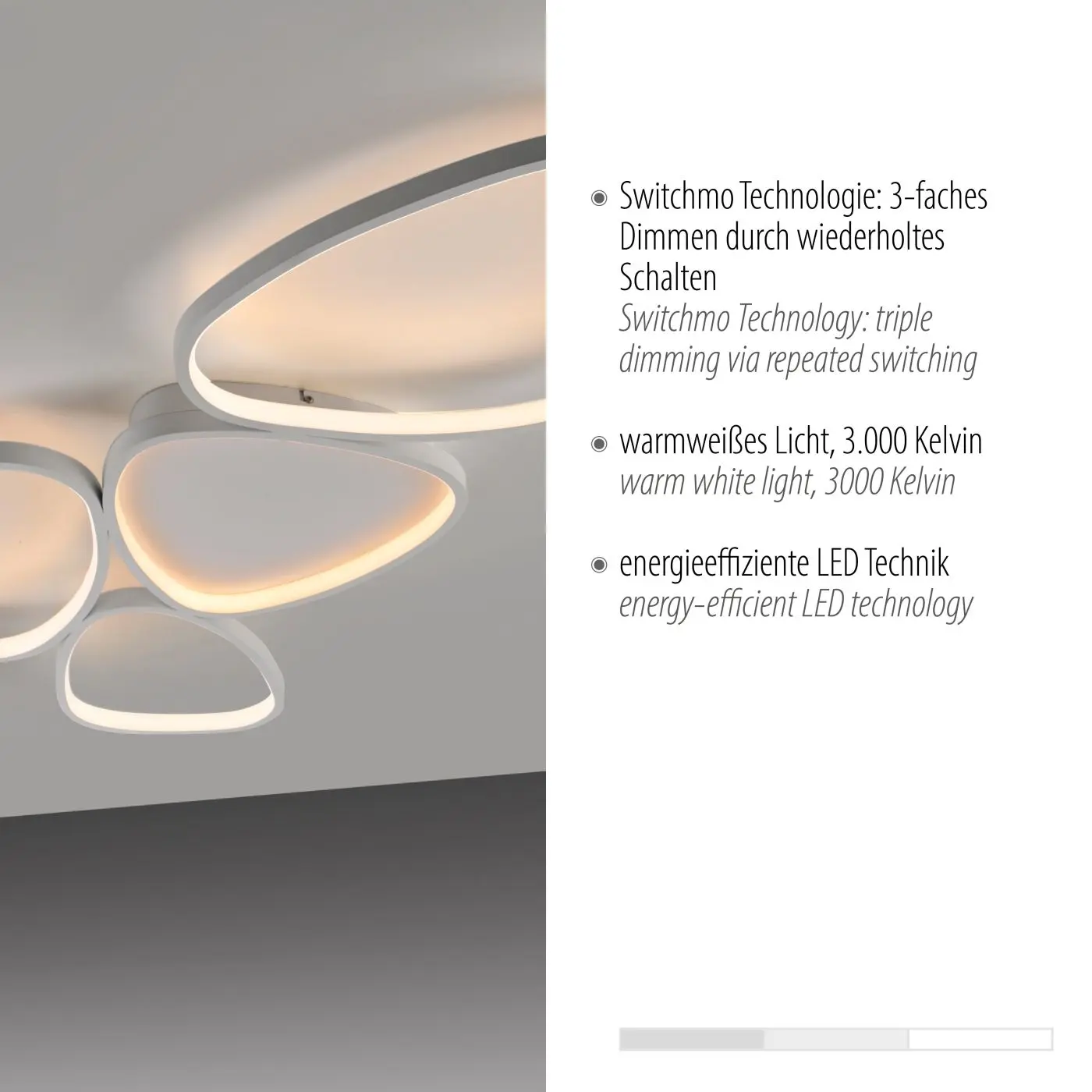 LED-Deckenleuchte Pebbles