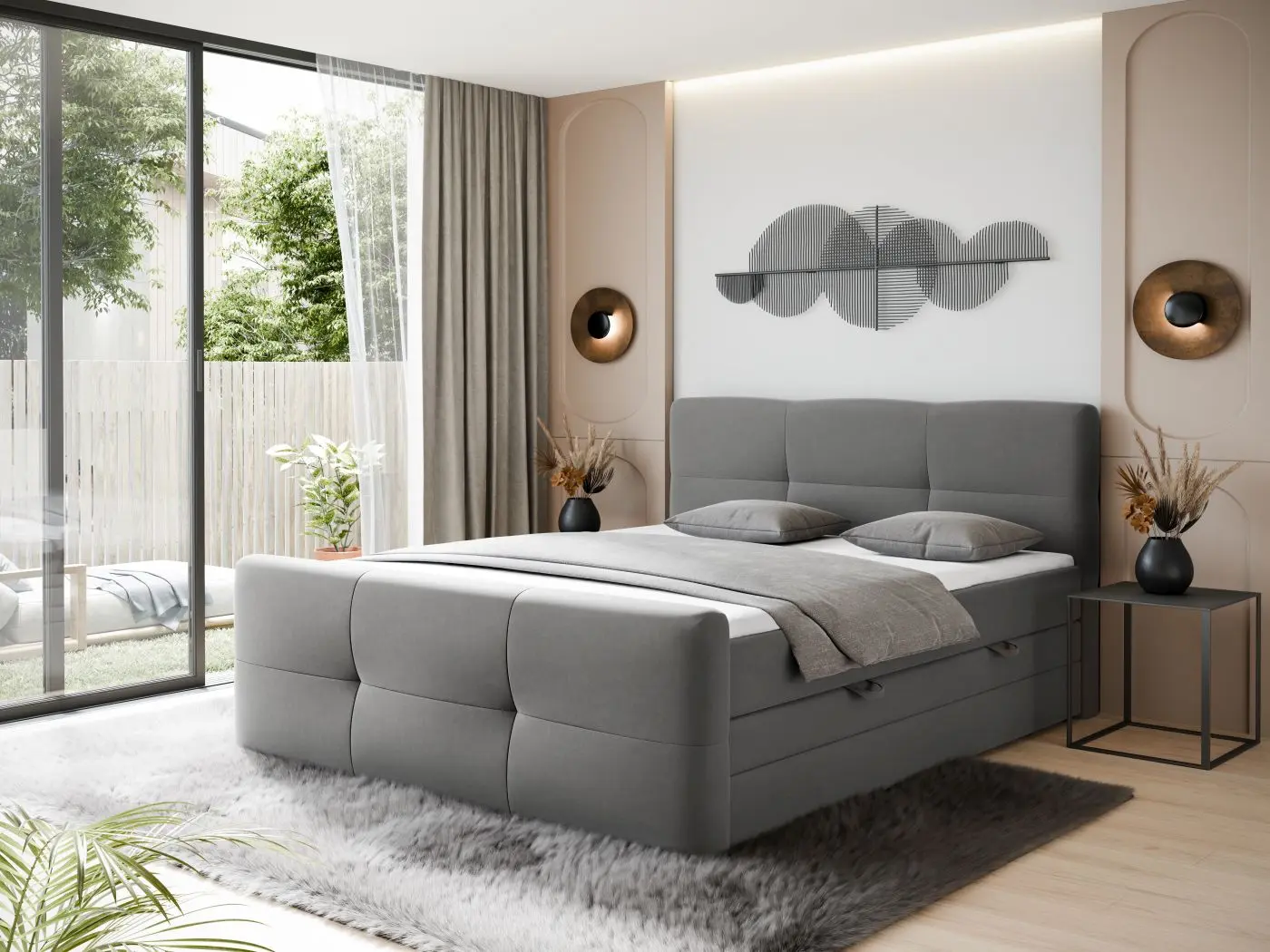 Boxspringbett Star 180 x 200 cm anthrazit