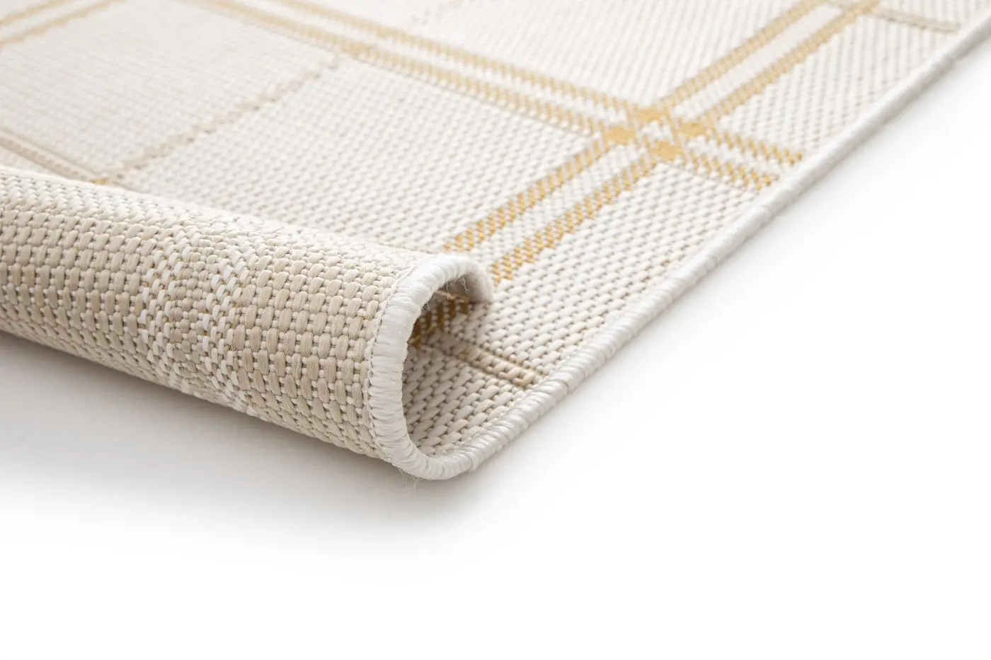 Teppich Re_Fresh 120 x 170 cm creme mit Karomuster