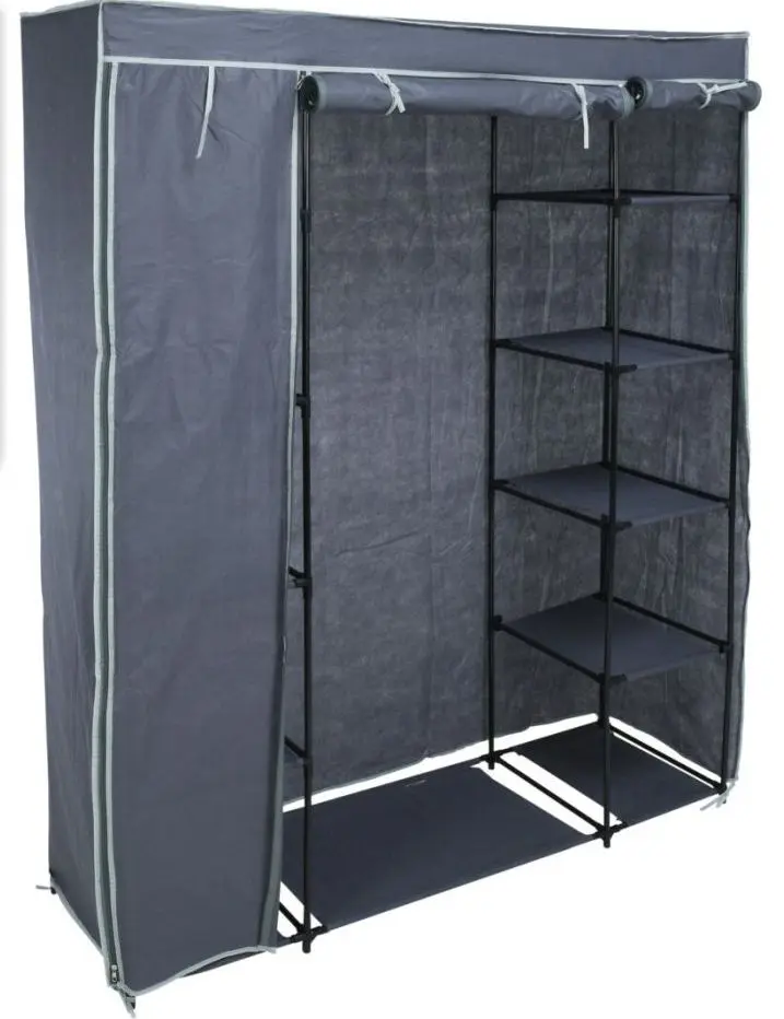 Stoffkleiderschrank 141 x 45 x 167 cm