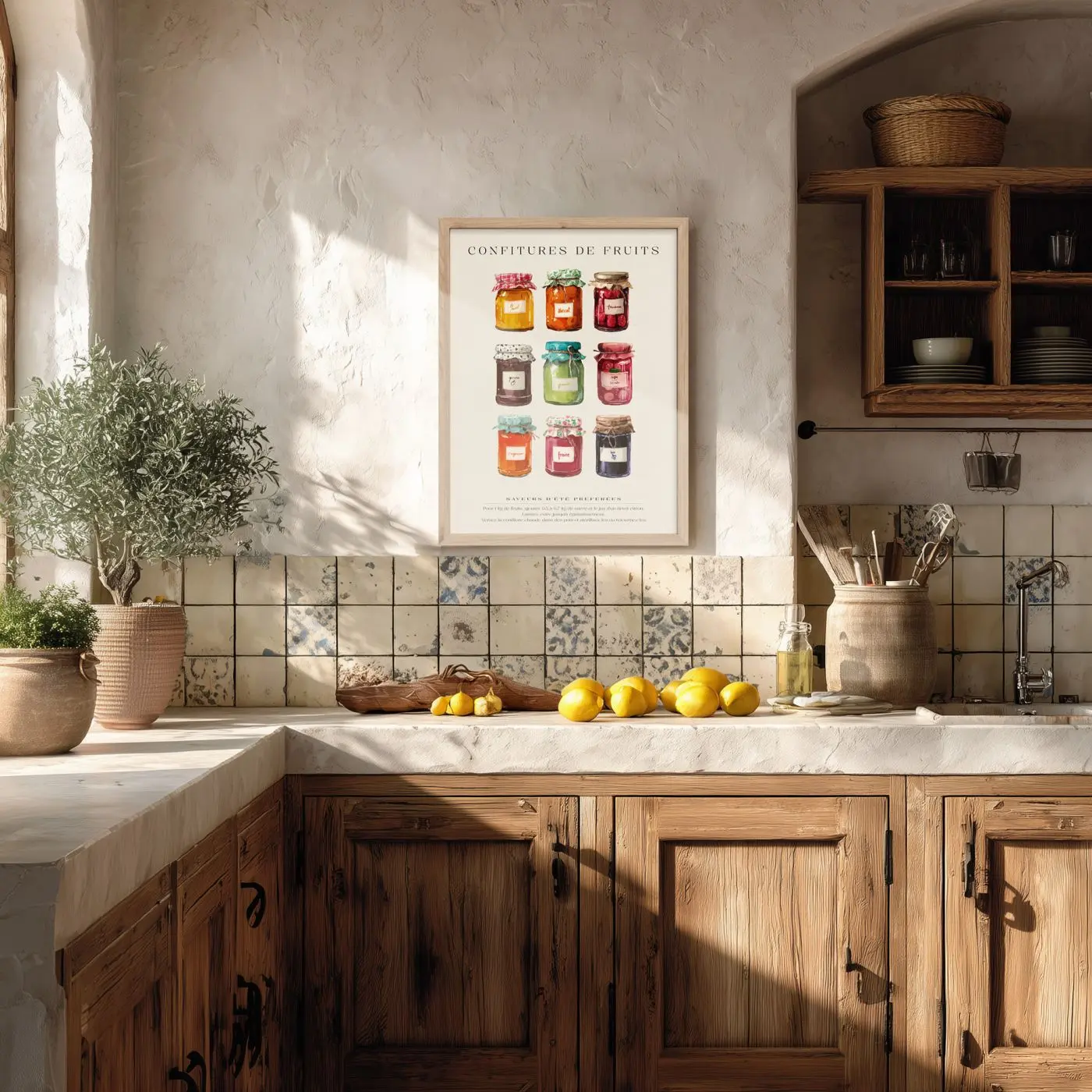 Bild gerahmt Confitures 30 x 40 cm