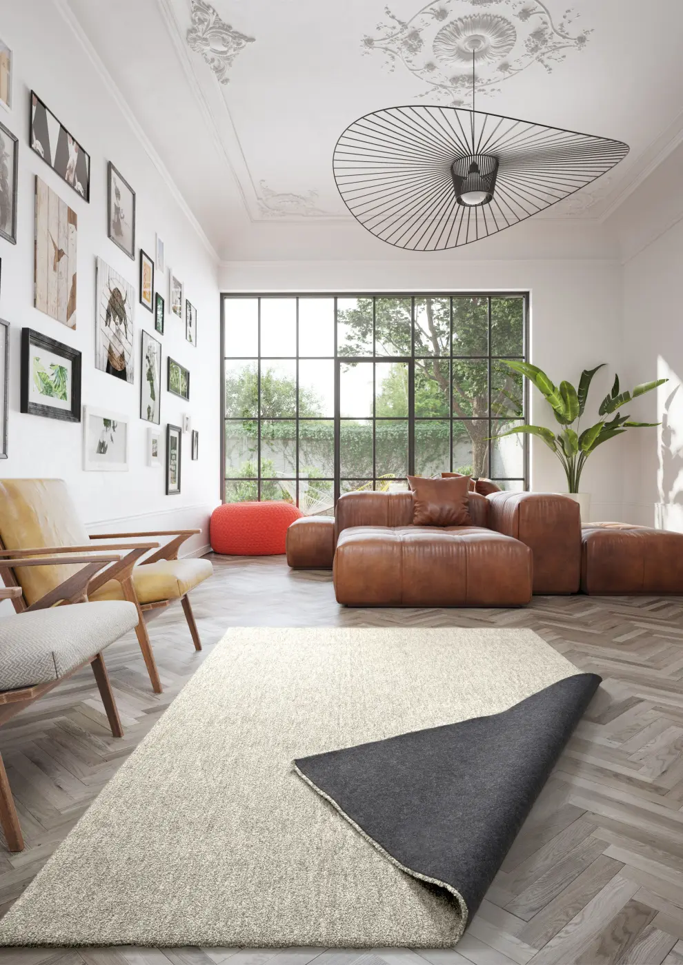 Teppich Feel 160 x 230 cm elfenbein