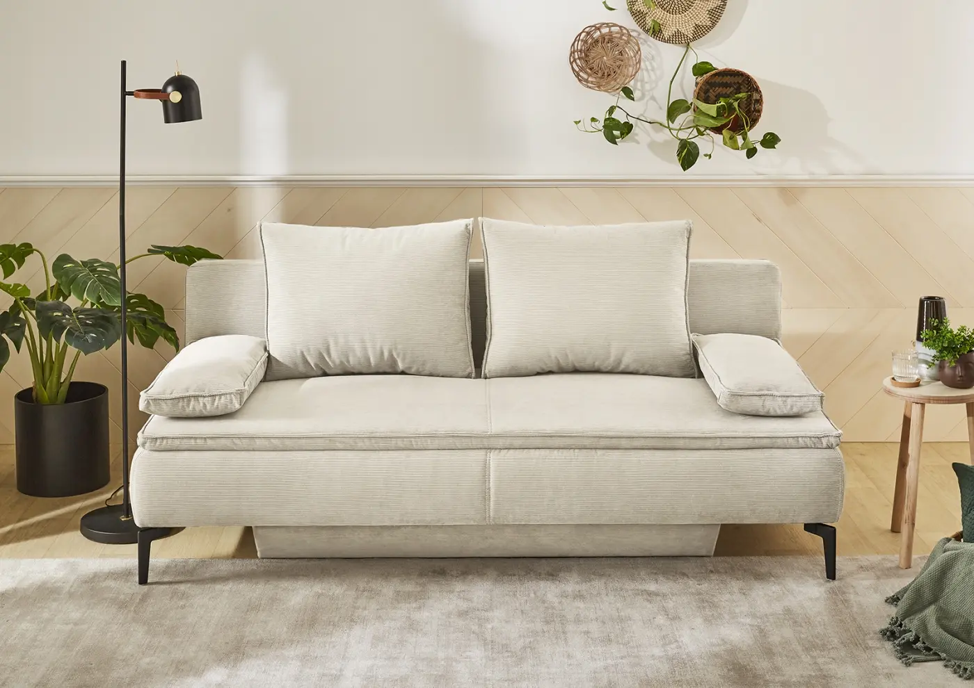 Funktionssofa Jonas Feincord beige