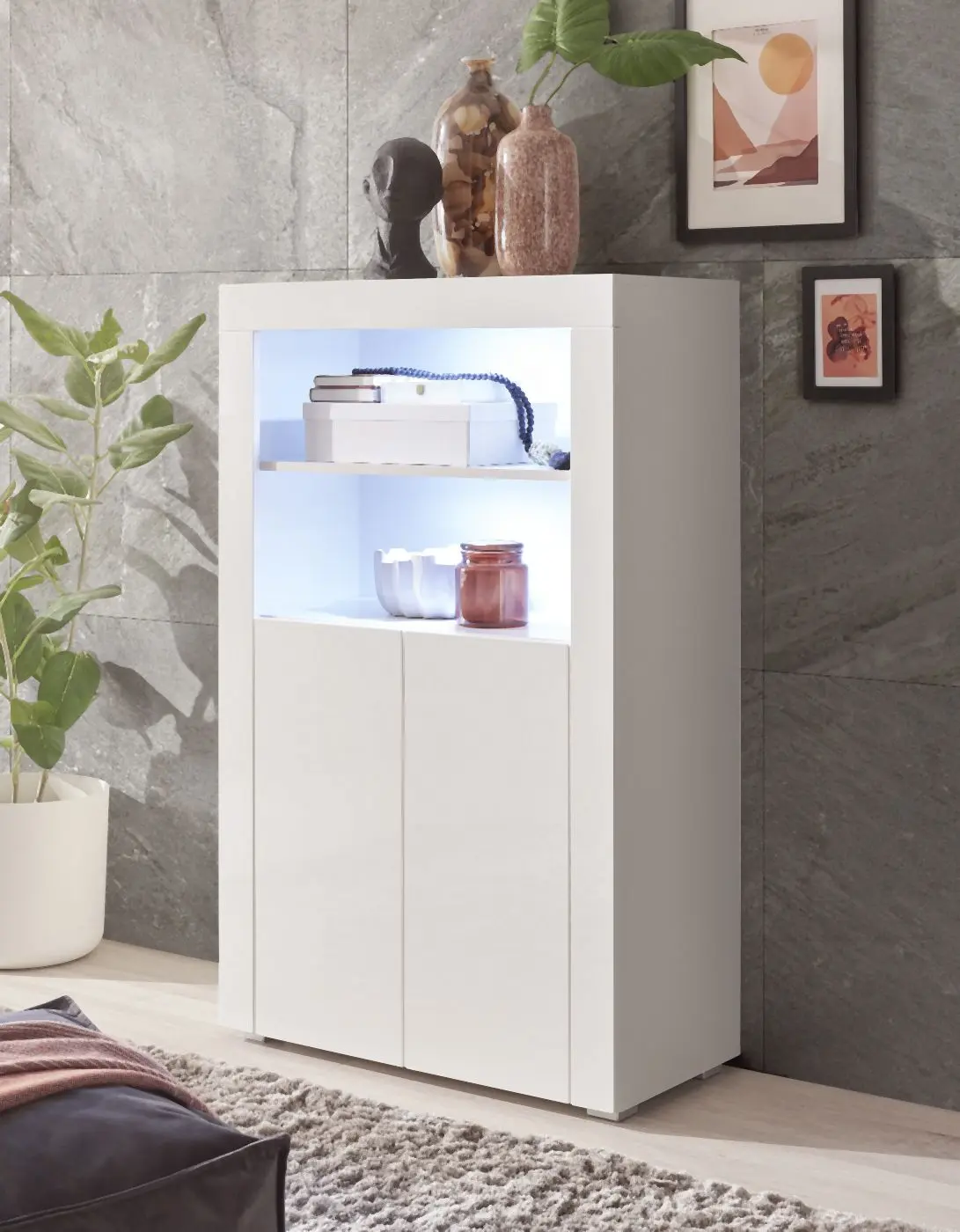 Highboard Leeds inkl. Beleuchtung