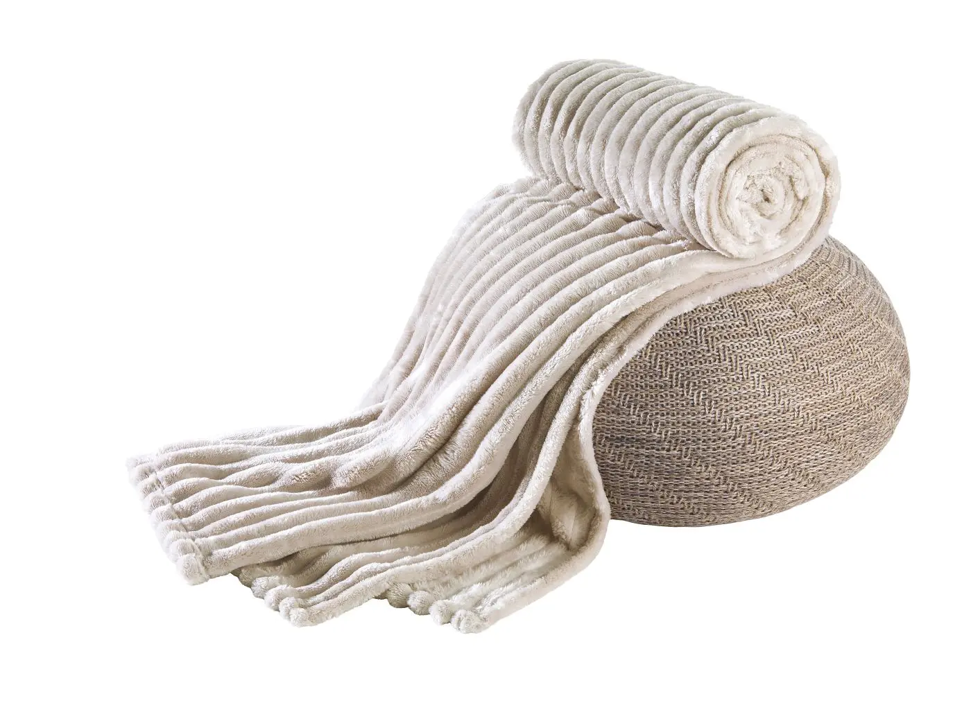 Wohndecke Flanell taupe