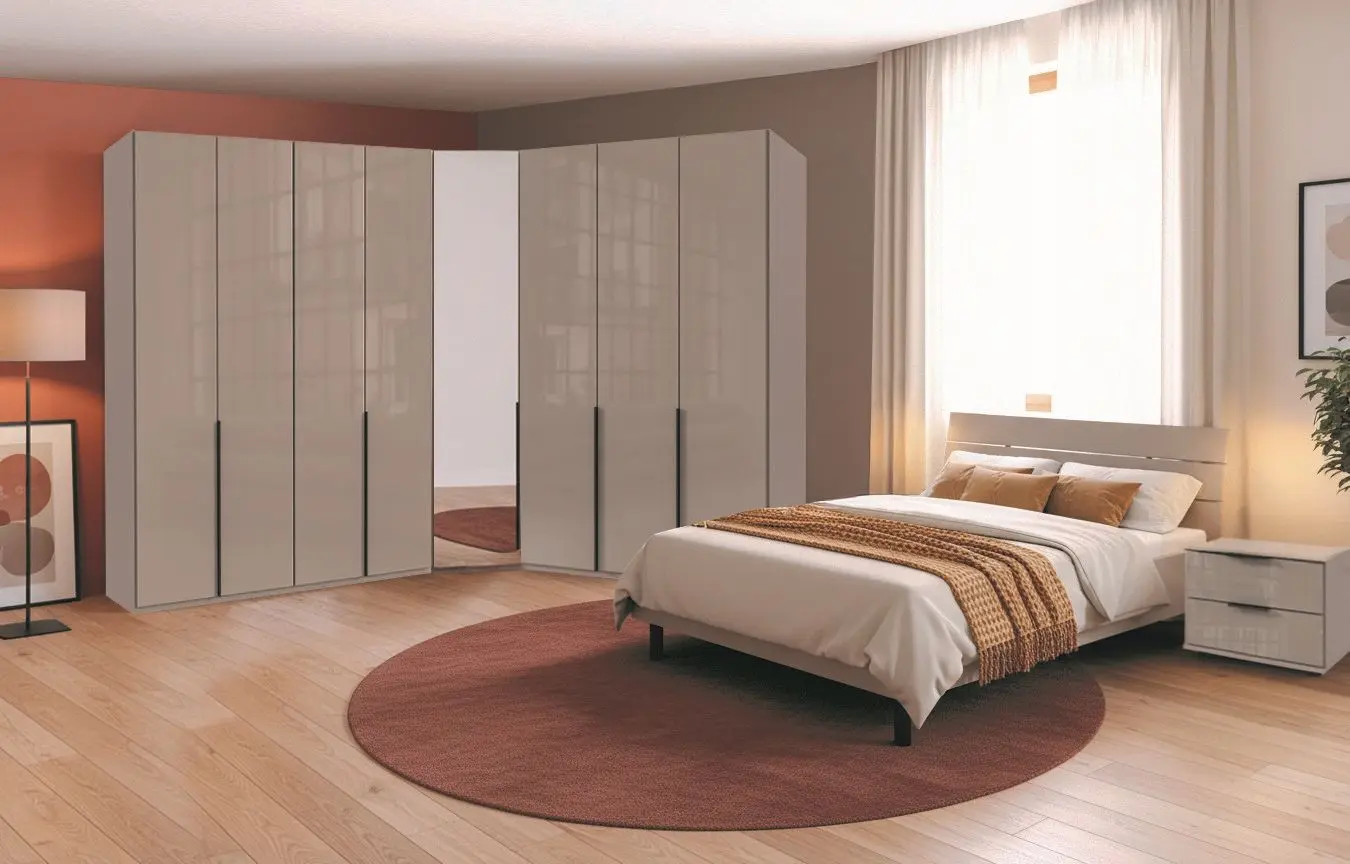 Eckschrank New York 1-türig saharagrau