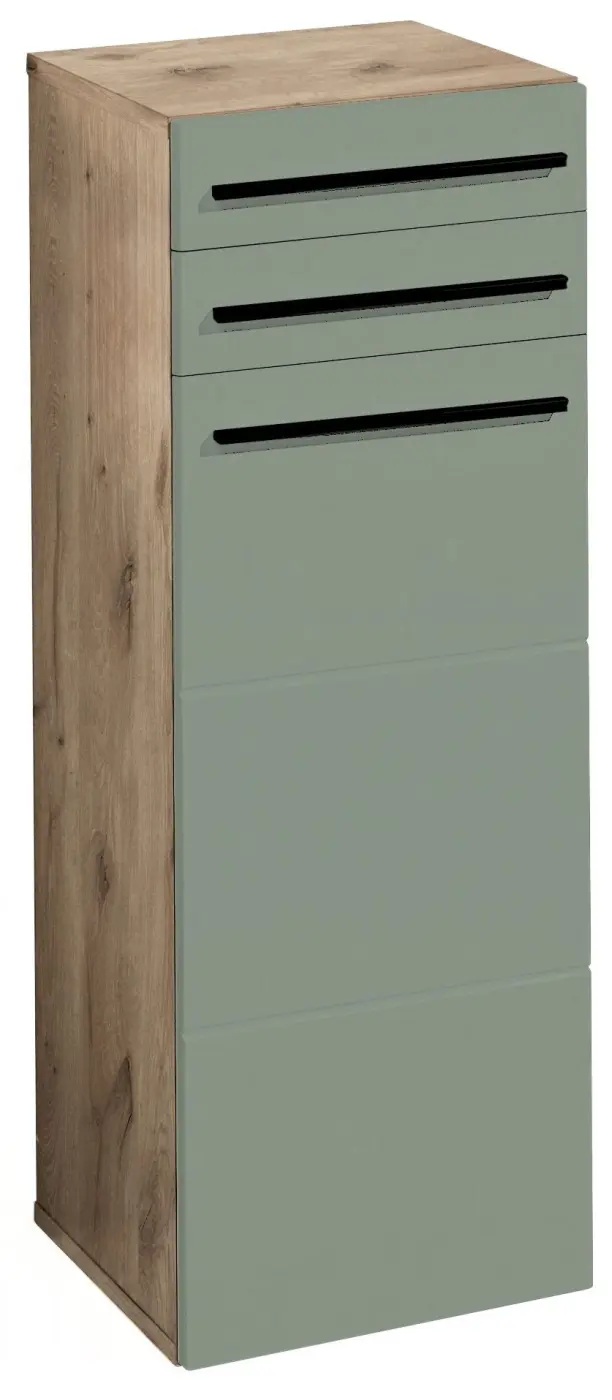 Kommode Vista schilfgrün/Viking Eiche