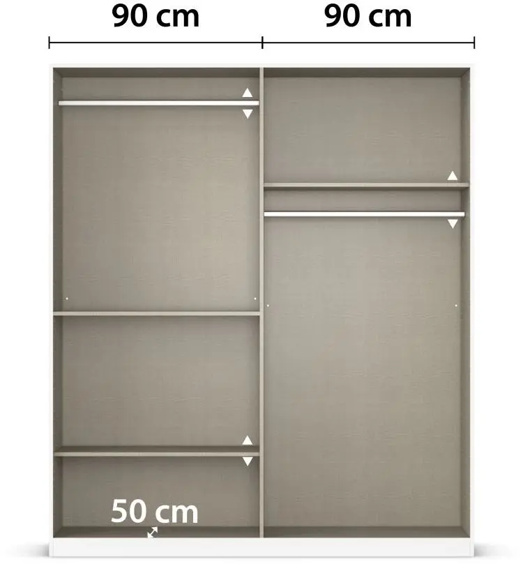 Drehtürenschrank Maika  6-türig weiß