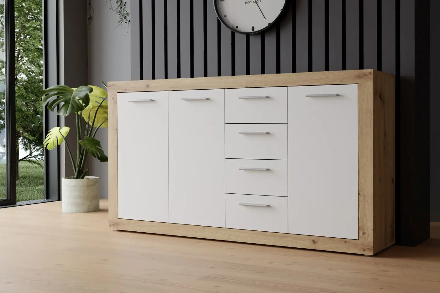 Kommode Baccio inkl. 4 Schubkästen & 3 Türen