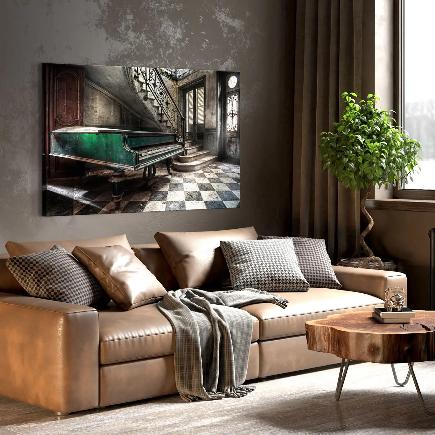 Leinwandbild Piano 85 x 113 cm