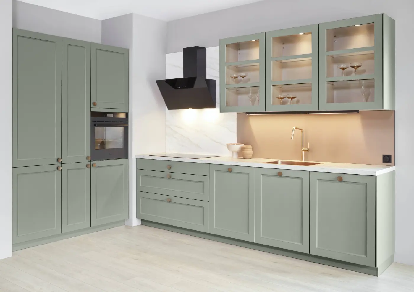 Küchenkombination nobilia Cascada Lacklaminat Schilf