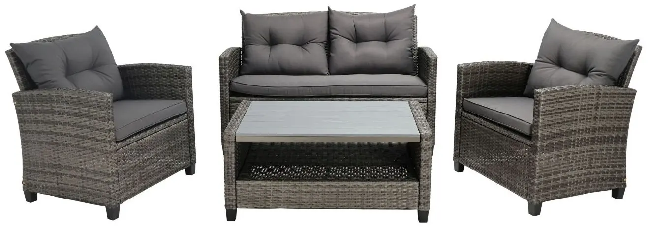 Outdoor-Sitzgruppe grau