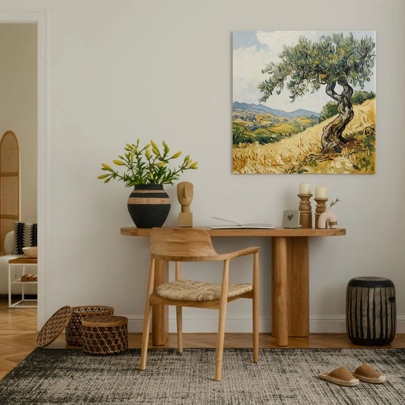 Leinwandbild Summer field 80 x 80 cm