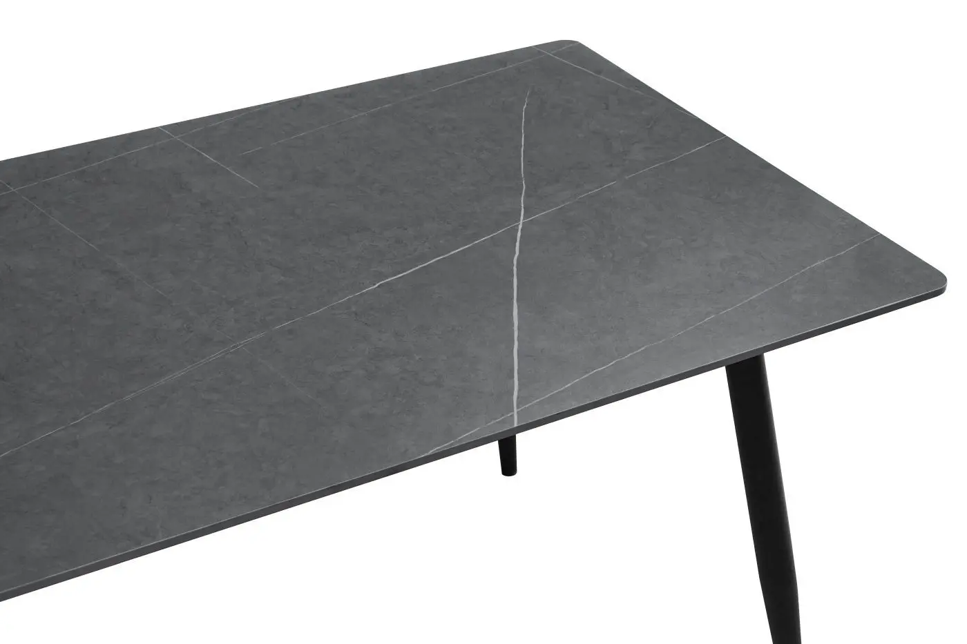 Esstisch Madrid mit Marmoroptik in Schwarz