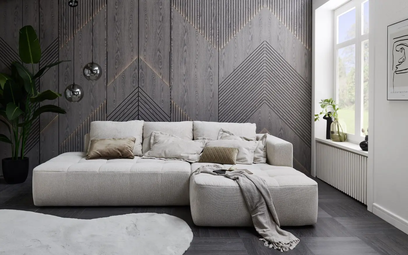 Wohnlandschat Nami in Beige 
