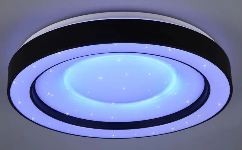 LED-Deckenleuchte Arco mattschwarz Ø 49 cm