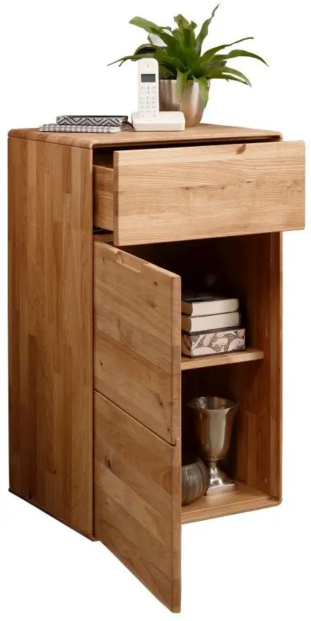 Kommode KM-0663 Wildeiche massiv 3 Schubkästen