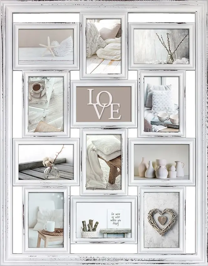 Collagenrahmen Love 52 x 66,5 cm weiß