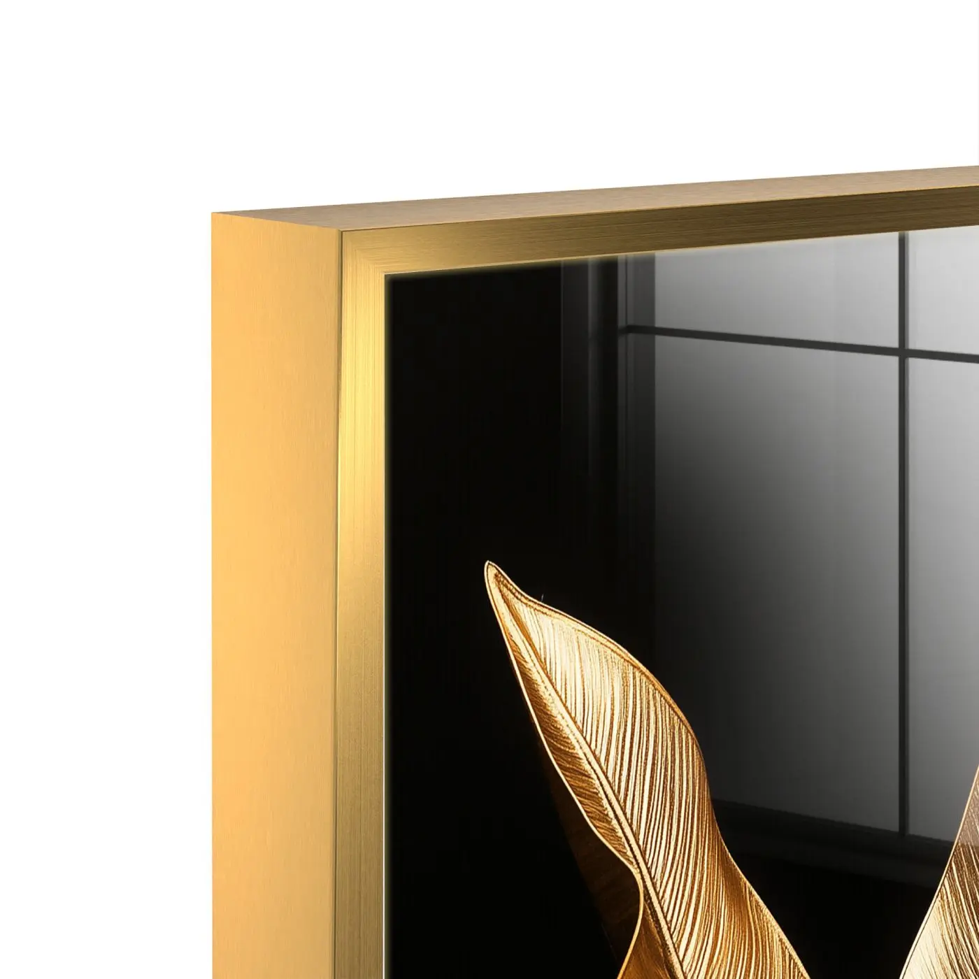 Glasbild Gilded Strelitzia 80 x 120 cm