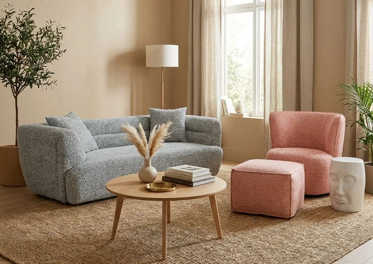 Sessel Jasima rosa drehbar