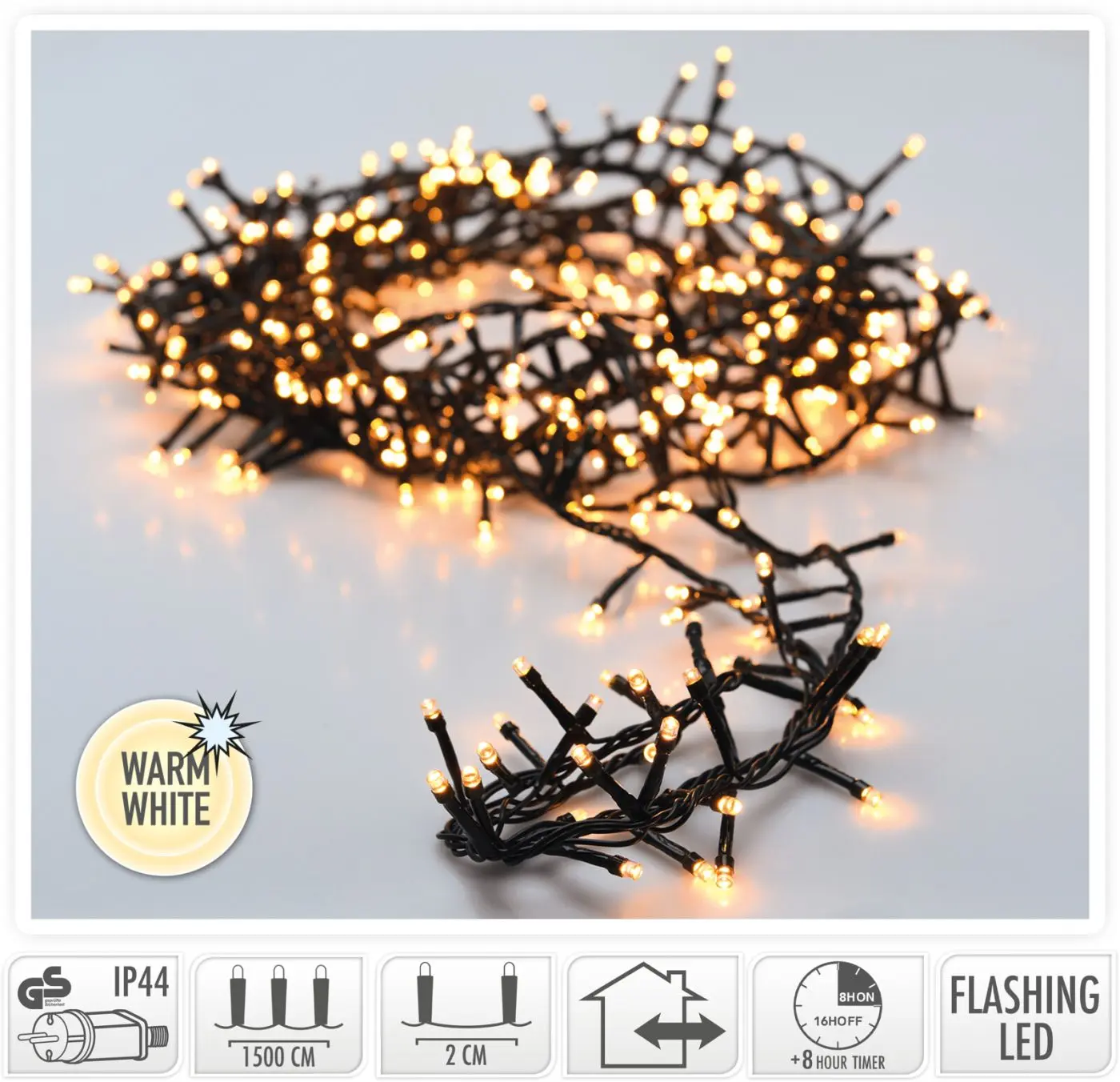 LED Lichterkette 750 LED Mikrocluster 1500 cm