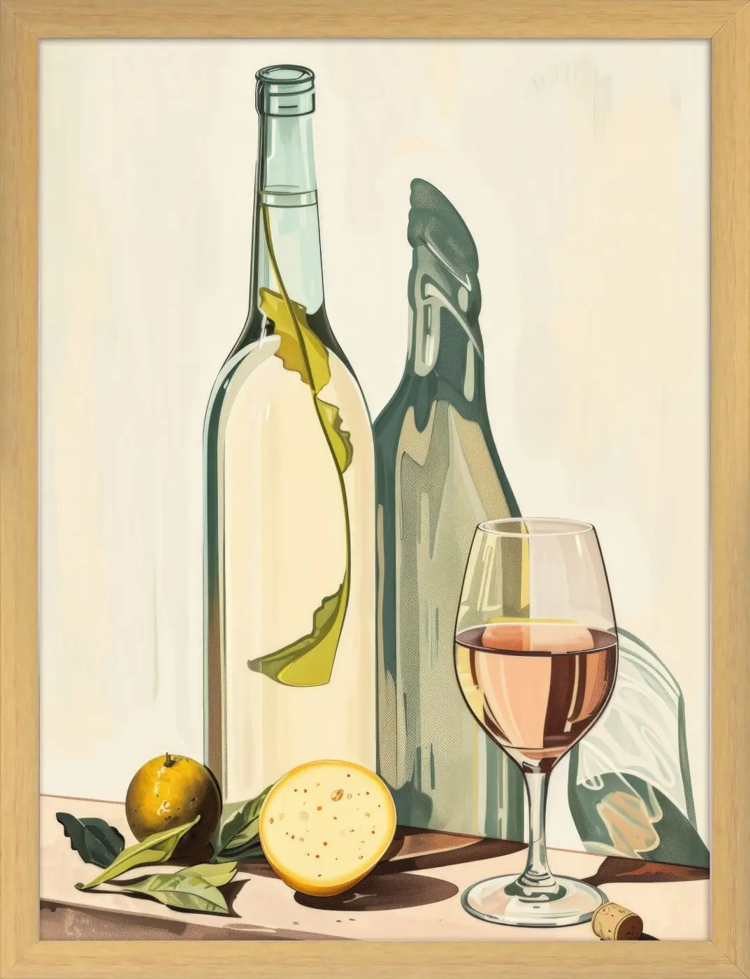Kunstdruck-Set „Wine & Life“ 31 x 41 cm 