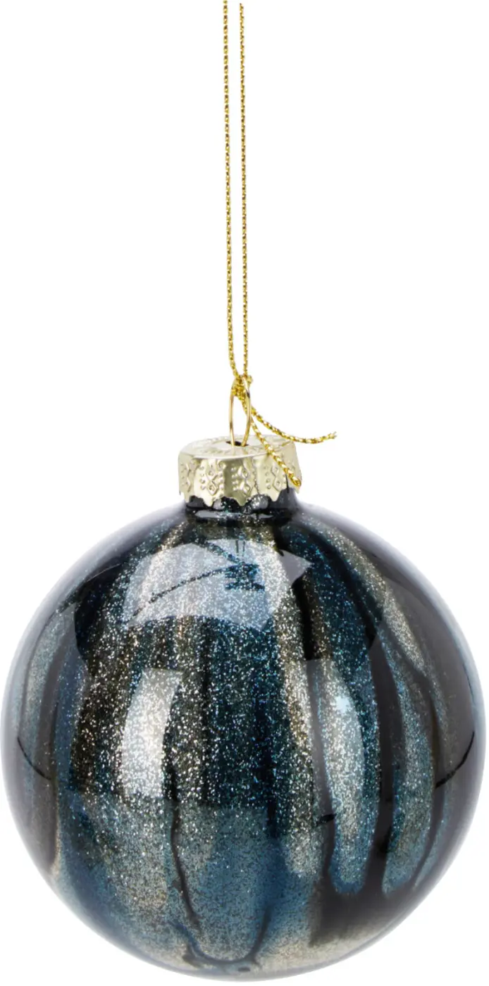 Weihnachtskugel 8 cm blau