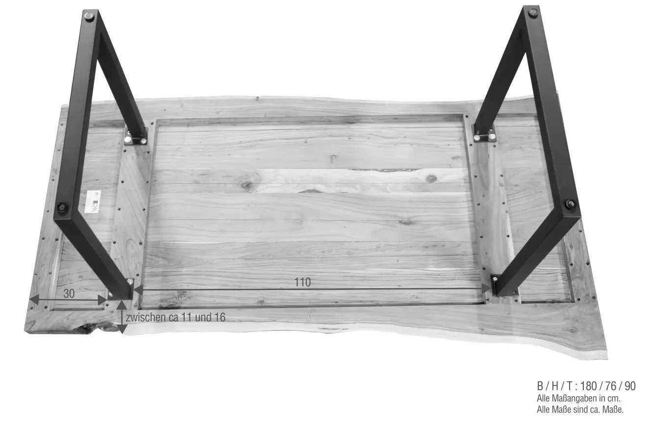 Esstisch TI-0481 Akazie massiv