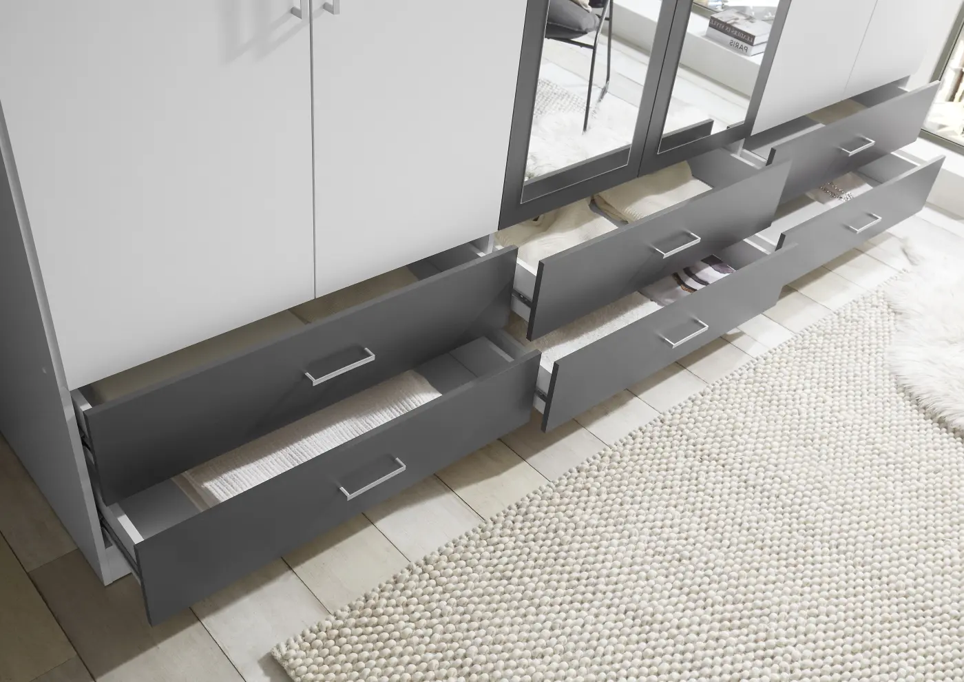 Kleiderschrank Janne 6-türig weiß 