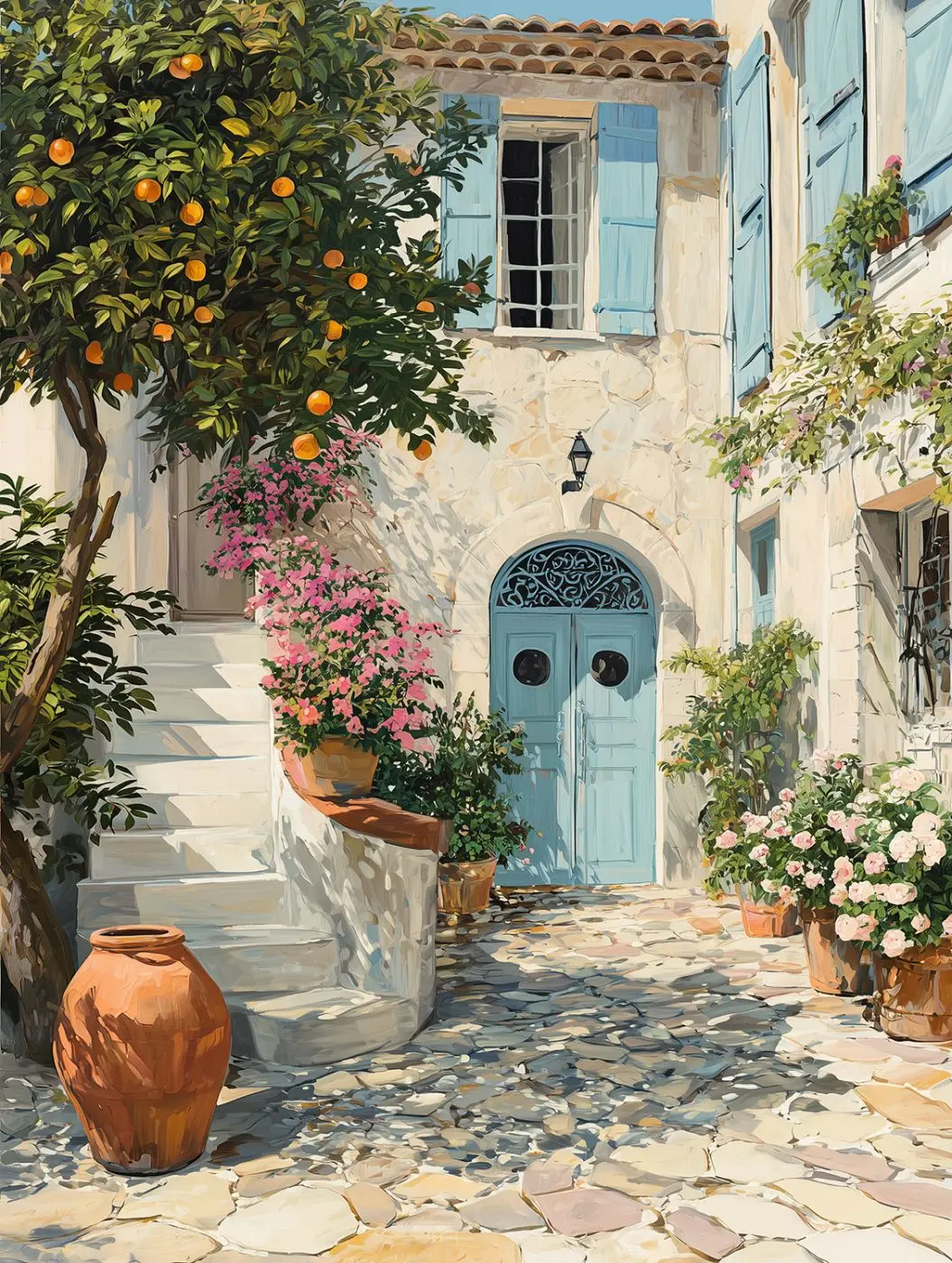 Leinwandbild Tuscan Siesta 60 x 80 cm