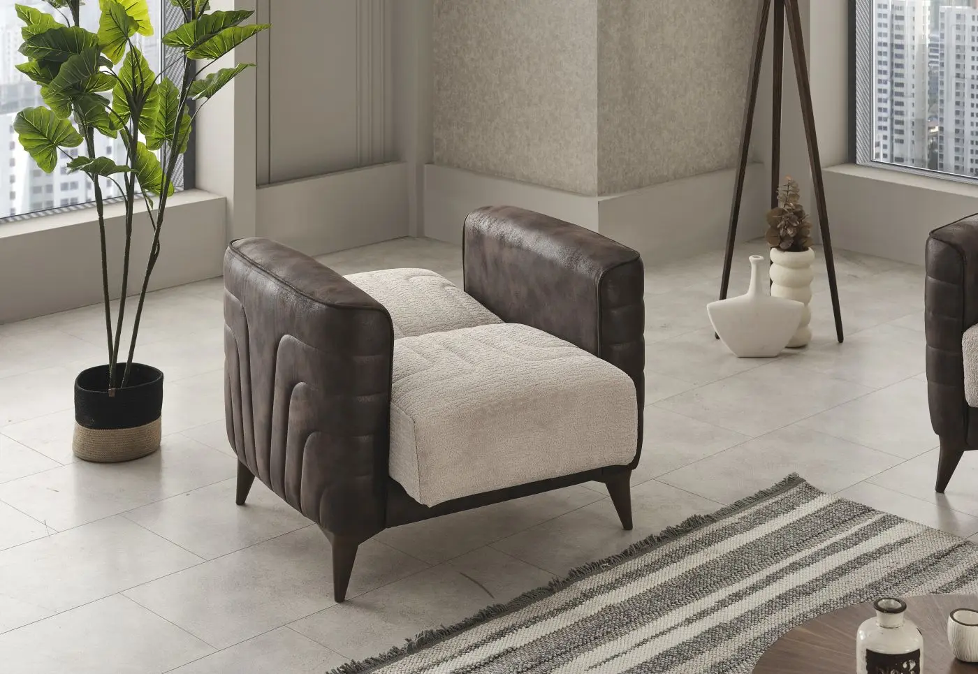Sessel Alaska braun / beige