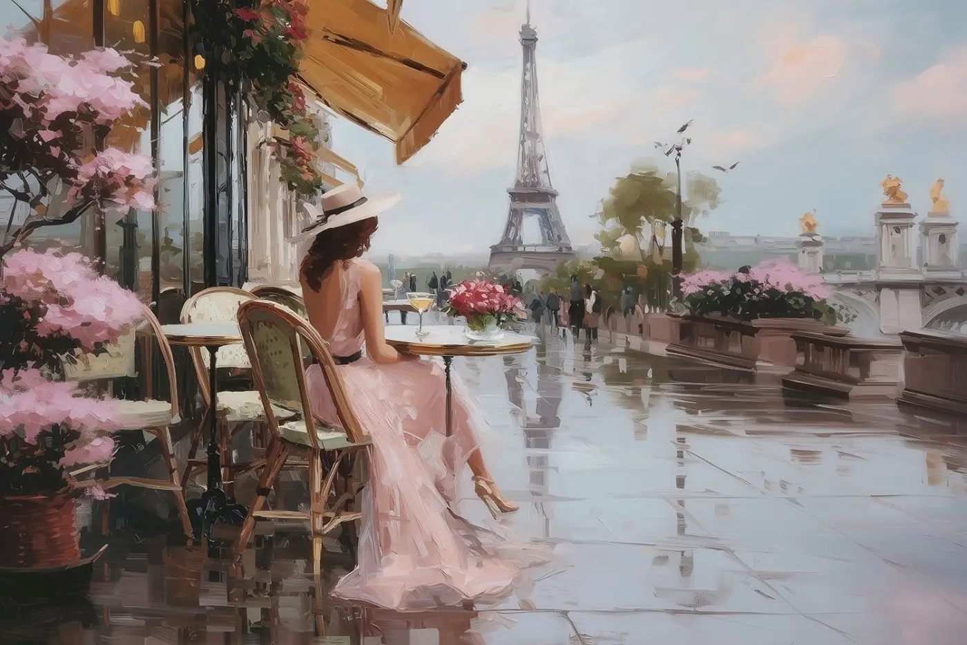 Leinwandbild Evening View 85 x 113 cm