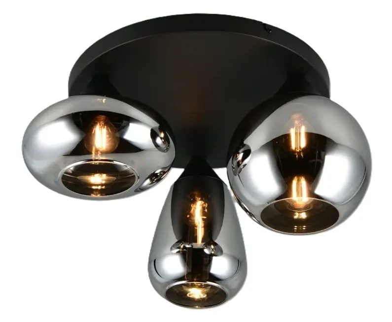 Deckenleuchte Lumina 25 x 49 cm Metall schwarz