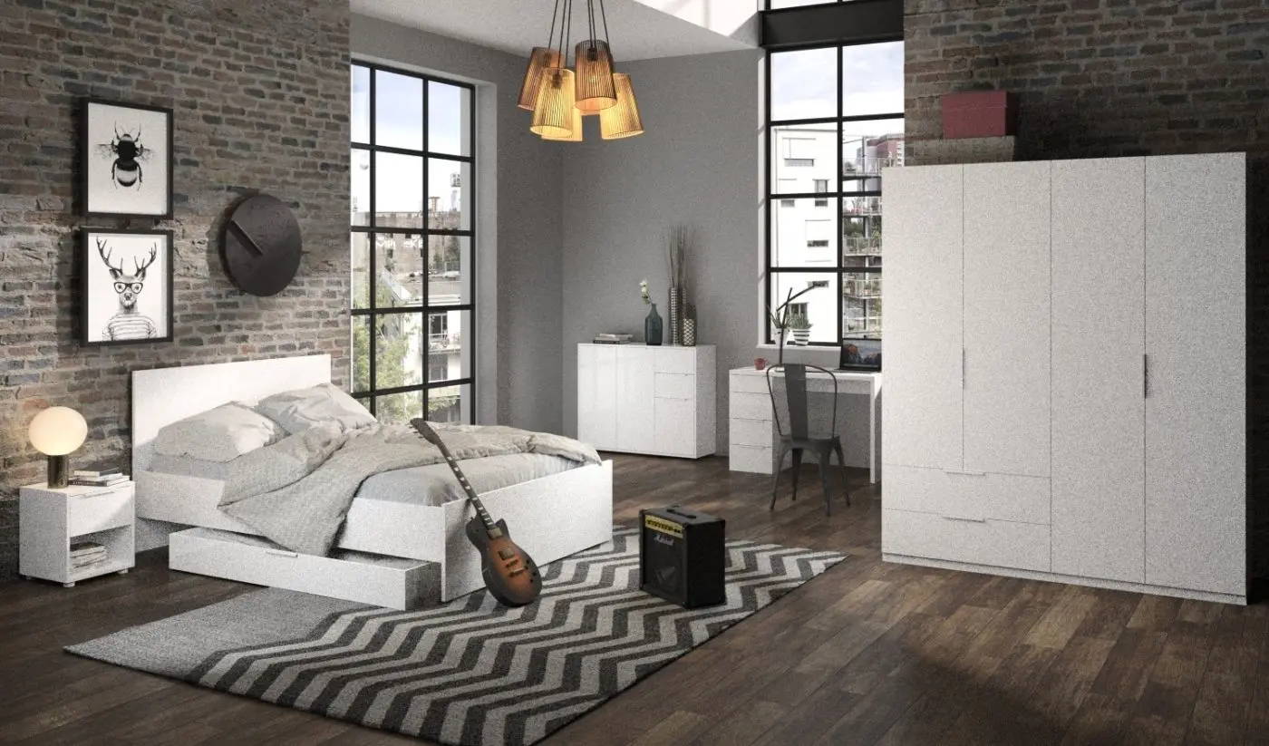 Bett Espresso 120 x 200 cm weiß