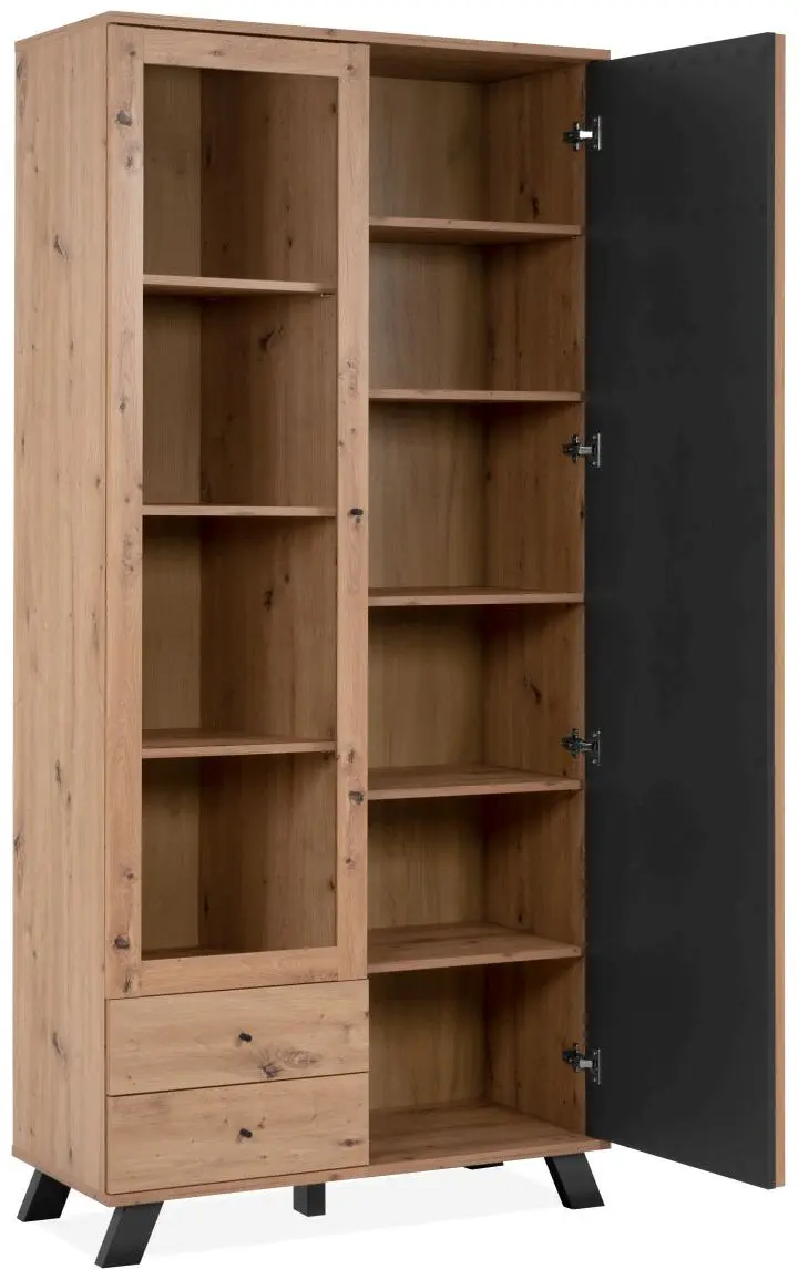 Vitrine Medan Artisan Eiche/anthrazit