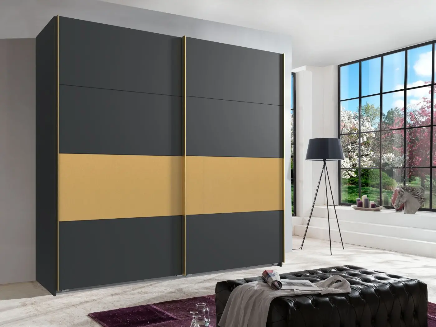 Schwebetürenschrank Dubai graphit
