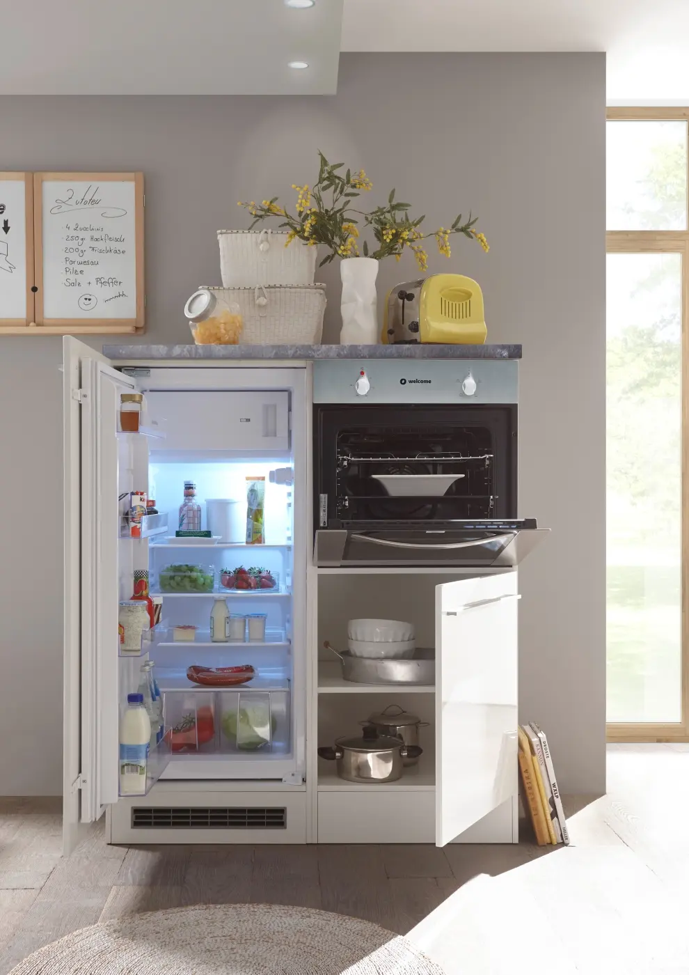 Küchenblock Jazz weiß mit E-Geräten