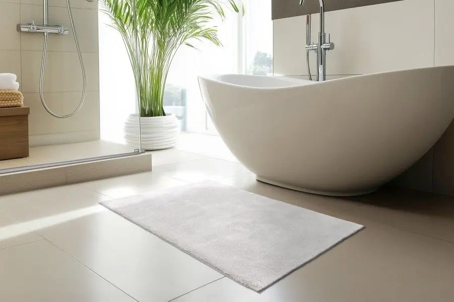 Badematte Laura 67 x 110 cm silber