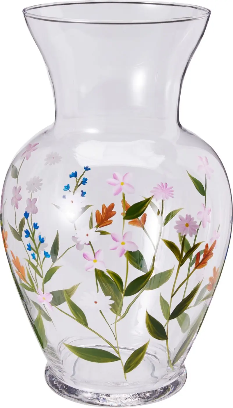 Vase mit Blumendesign